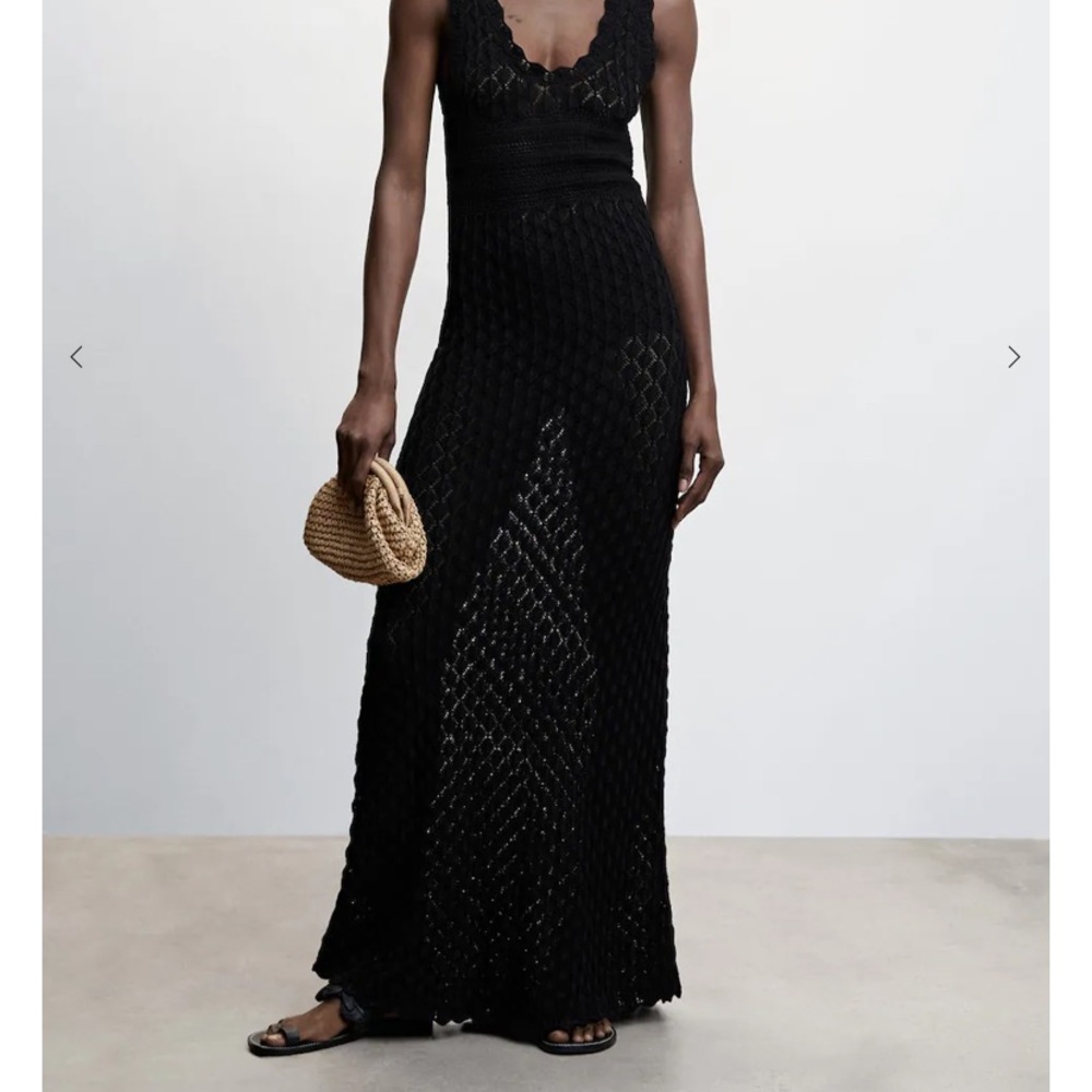 Open work lace dress with matching under dress